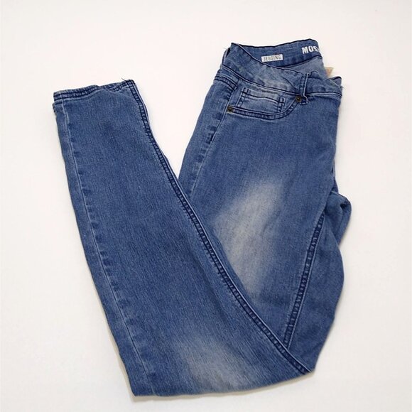 Mossimo Supply Co. Jeggings Low-Rise W29xL30 Women's Size 5 Slim Fit Blue Denim - Picture 6 of 7